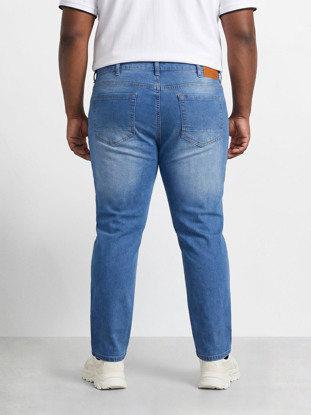 Men's Blue Slim Fit Solid Casual Jeans