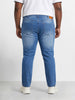 Men's Blue Slim Fit Solid Casual Jeans
