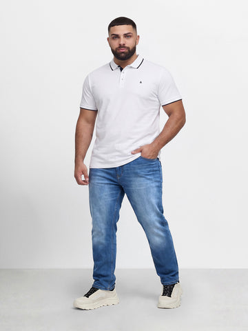 Men's Blue Slim Fit Solid Casual Jeans