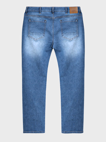 Men's Blue Slim Fit Solid Casual Jeans