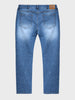 Men's Blue Slim Fit Solid Casual Jeans