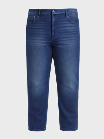 Men's Blue Slim Fit Solid Casual Jeans