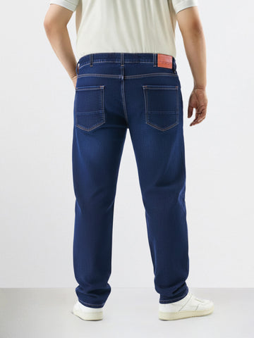 Men's Blue Slim Fit Solid Casual Jeans