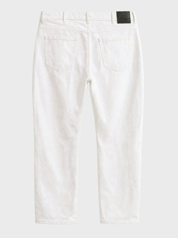 Men's White Slim Fit Solid Casual Jeans