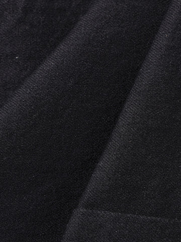 Men's Black Slim Fit Solid Casual Jeans