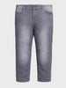 Men's Grey Slim Fit Solid Casual Jeans