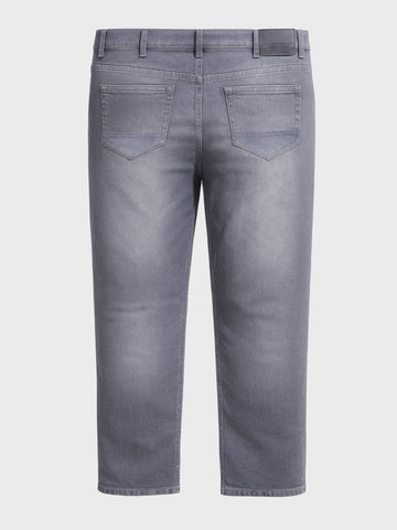 Men's Grey Slim Fit Solid Casual Jeans