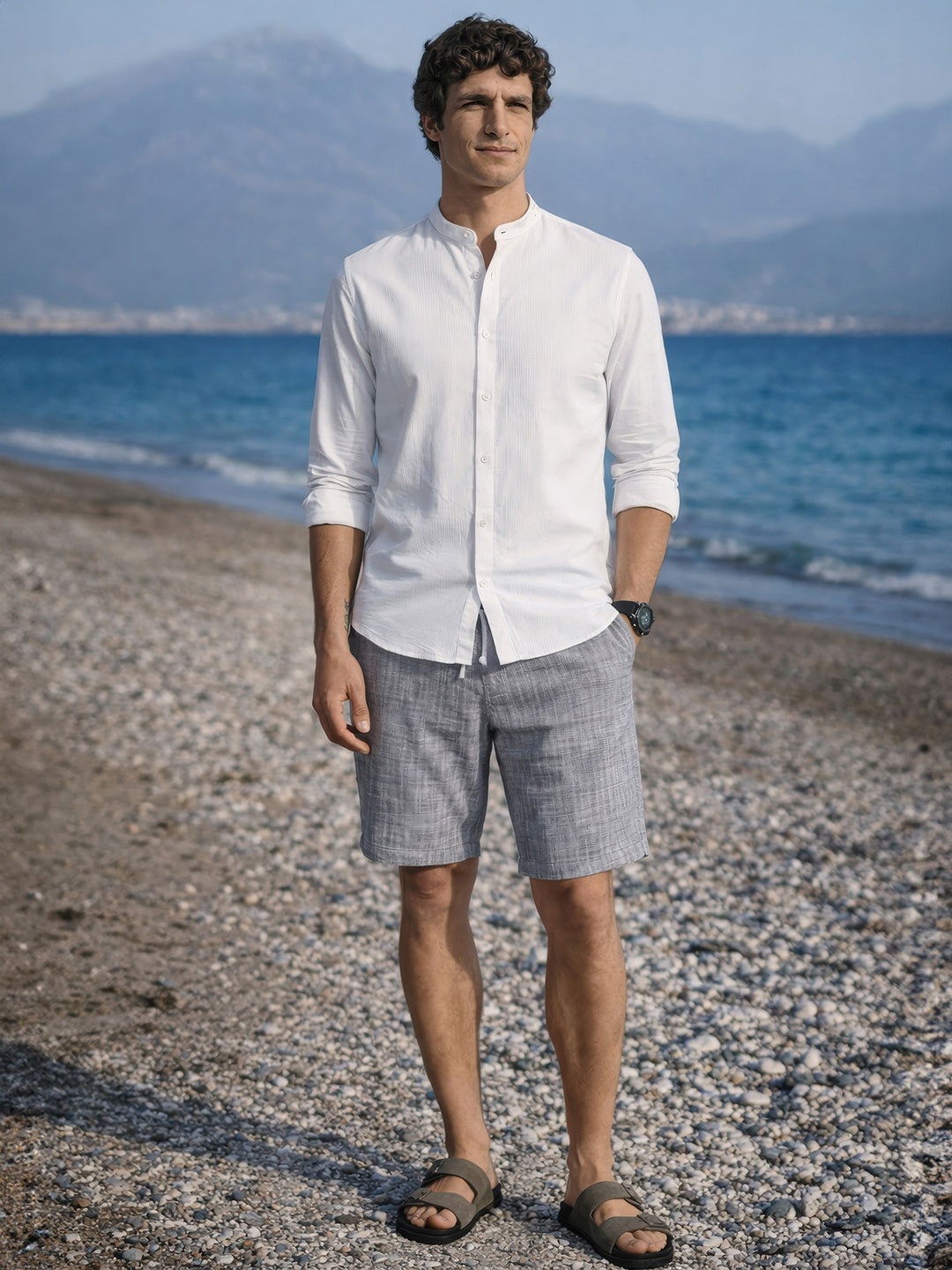 Men's Black Regular Fit Solid Casual Shorts