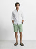 Men's Green Regular Fit Solid Casual Shorts