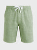 Men's Green Regular Fit Solid Casual Shorts
