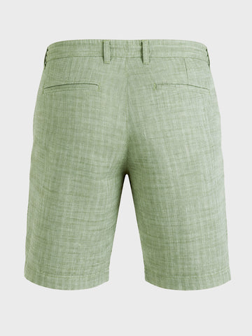 Men's Green Regular Fit Solid Casual Shorts