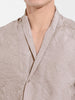 Men's Grey Relaxed Fit Textured Party Wear Shirt