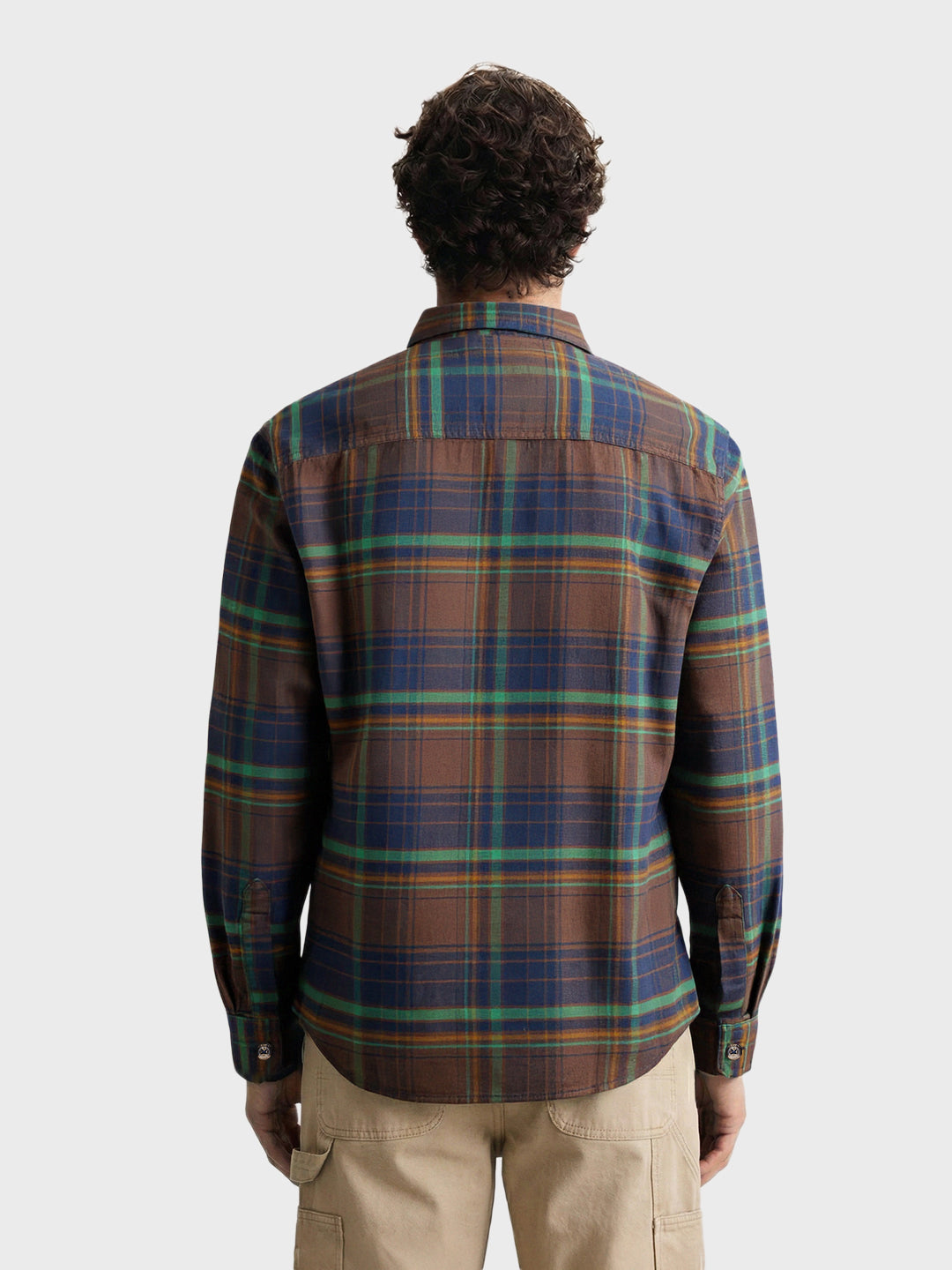 Men's Navy Blue Regular Fit Checked Casual Shirt