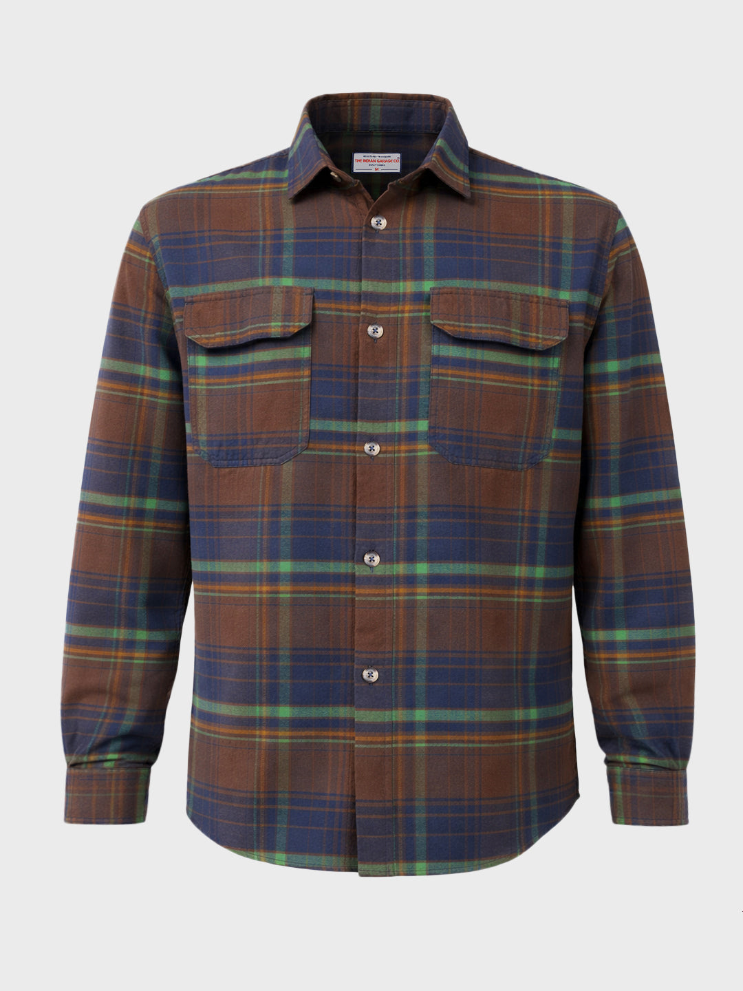Men's Navy Blue Regular Fit Checked Casual Shirt