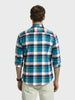 Men's Blue Regular Fit Casual Checkered Shirt