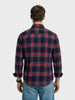 Men's Navy Blue Regular Fit Checkered Casual Shirt