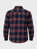 Men's Navy Blue Regular Fit Checkered Casual Shirt