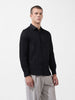 Men's Black Slim Fit Textured Party Wear Shirt