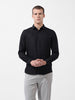 Men's Black Slim Fit Textured Party Wear Shirt
