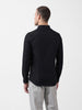 Men's Black Slim Fit Textured Party Wear Shirt