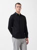 Men's Black Slim Fit Textured Party Wear Shirt