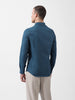 Men's Blue Slim Fit Textured Party Wear Shirt