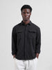 Men's Black Relaxed Fit Striped Casual Shirt