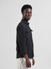 Men's Black Relaxed Fit Striped Casual Shirt