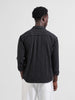 Men's Black Relaxed Fit Striped Casual Shirt
