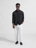 Men's Black Relaxed Fit Striped Casual Shirt