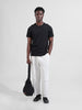 Men's Black Relaxed Fit Striped Casual Shirt