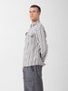 Men's Grey Relaxed Fit Striped Casual Shirt
