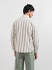 Men's Green Relaxed Fit Striped Casual Shirt