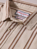 Men's Rust Relaxed Fit Striped Casual Shirt
