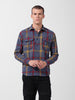 Men's Blue Relaxed Fit Striped Casual Shirt