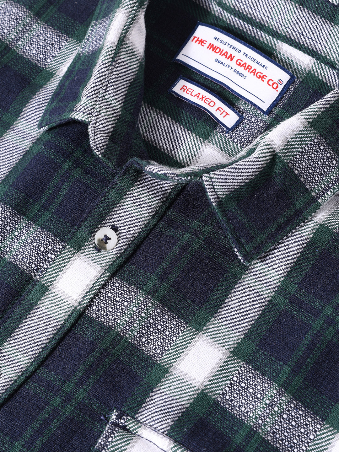 Men's Blue Relaxed Fit Vertical Stripes Utility Shirt