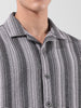 Men's Grey Relaxed Fit Checked Resort Wear Shirt