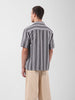 Men's Grey Relaxed Fit Checked Resort Wear Shirt