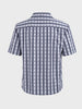 Men's Navy Blue Relaxed Fit Striped Resort Wear Shirt