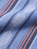Men's Blue Relaxed Fit Striped Resort Wear Shirt
