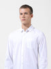 Men's White Regular Fit Solid Casual Shirt