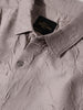 Men's Grey Slim Fit Textured Party Wear Shirt