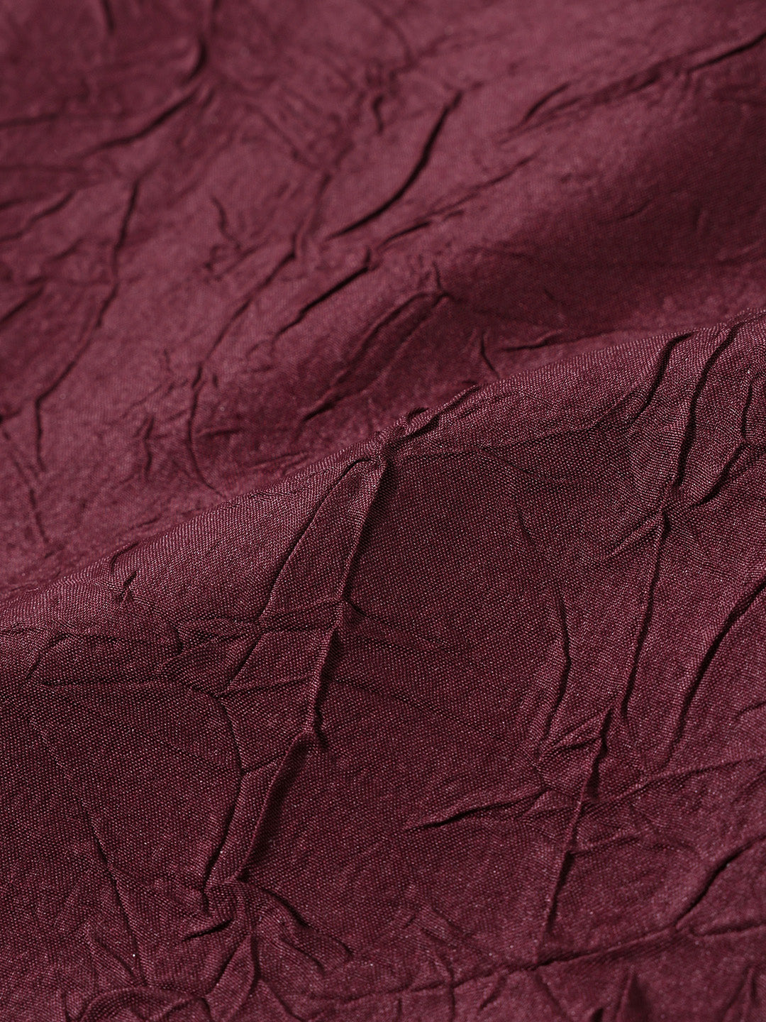 Men's Burgundy Slim Fit Textured Party Wear Shirt