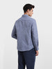 Men's Steel Grey Slim Fit Textured Party Wear Shirt