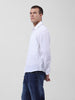 Men's White Relaxed Fit Solid Utility Shirt