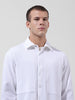 Men's White Relaxed Fit Solid Utility Shirt