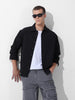 Men's Black Relaxed Fit Solid Utility Shirt