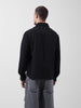 Men's Black Relaxed Fit Solid Utility Shirt