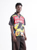 Men's Black Relaxed Fit Character Batman Printed Shirt