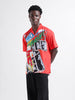 Men's Orange Relaxed Fit Character Printed Shirt